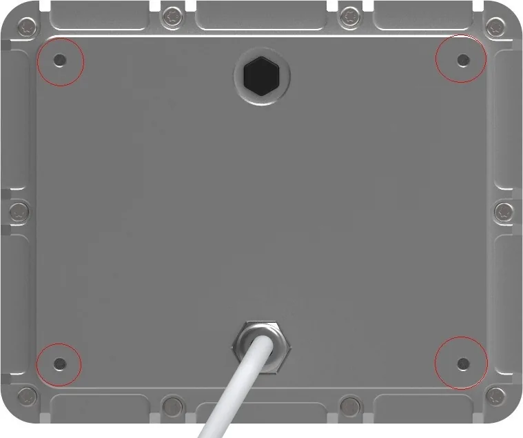 Rear housing and connector side of MSR-S200 perimeter security radar